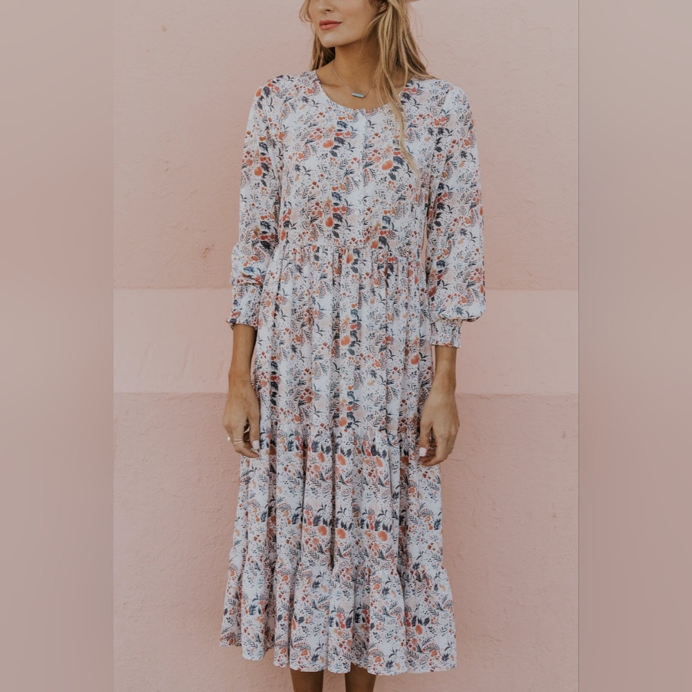 Roolee Wisteria Dreams Floral Maxi Dress, Medium